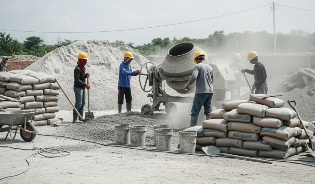 campuran beton 123 k