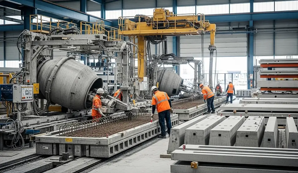 proses produksi beton precast
