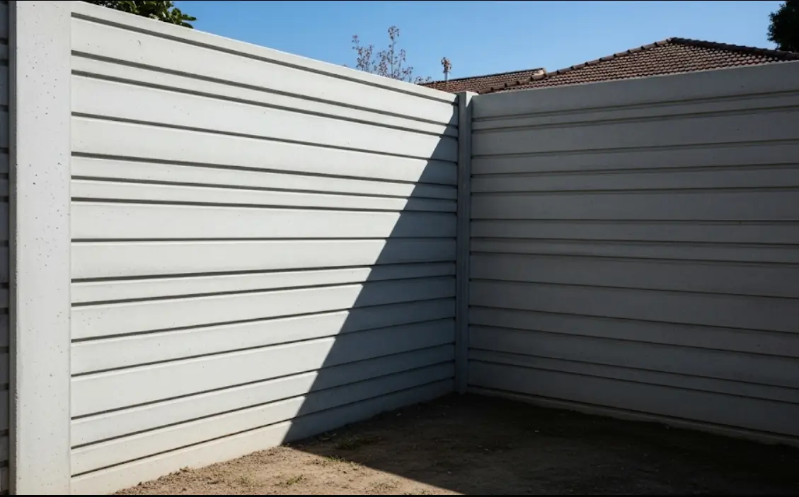 pagar panel beton motif horizontal