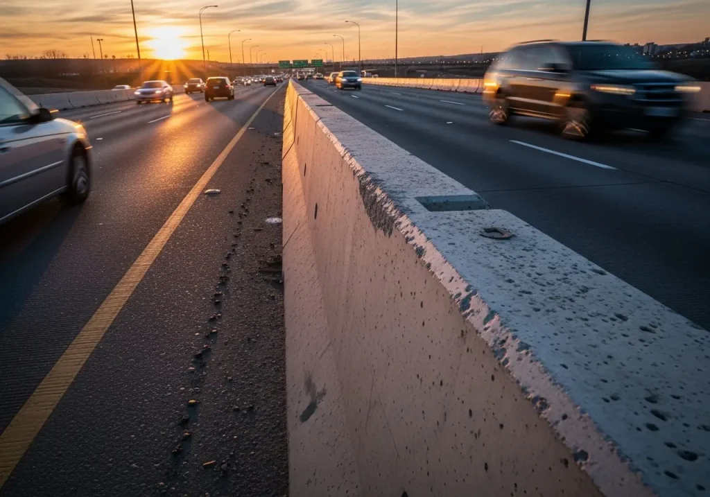 Barrier Beton pada Arus Lalu Lintas Jalan Raya
