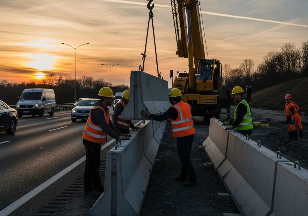 Prosedur Keselamatan Pemasangan Barrier Beton
