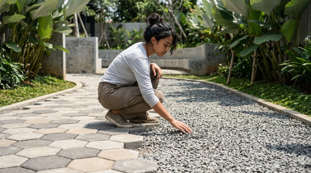 Paving Cepat Amblas? Kenali Fungsi Gravel pada Paving Sebelum Memasang